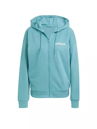 ADIDAS | Damen Kapuzenjacke 	Essentials Linear French Terry | petrol