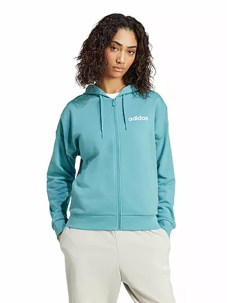 ADIDAS | Damen Kapuzenjacke 	Essentials Linear French Terry | petrol