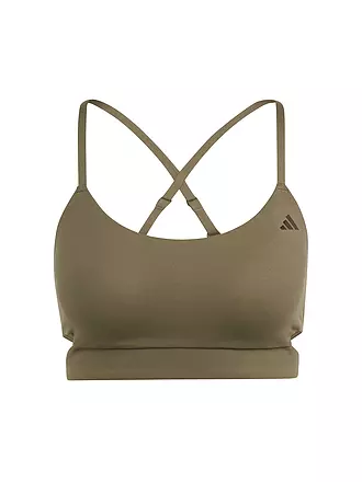 ADIDAS | Damen Sport-BH Yoga Studio Longline Low Support | dunkelgrün