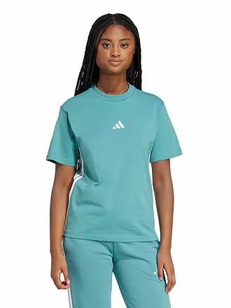 ADIDAS | Damen T-Shirt Essentials 3-Streifen | petrol