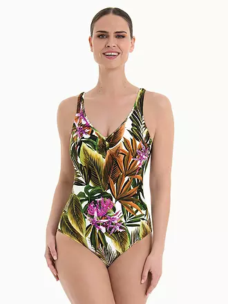 ANITA | Damen Badeanzug Camilla Green Tropics | olive