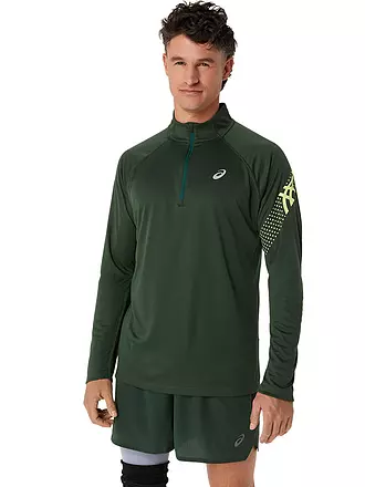 ASICS | Herren Laufshirt Icon LS 1/2 Zip | olive