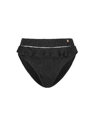 BEACHLIFE | Damen Bikiniunterteil Black Embroidery | schwarz
