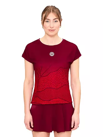 BIDI BADU | Damen Tennisshirt Protected Leafs Capsleeve | 