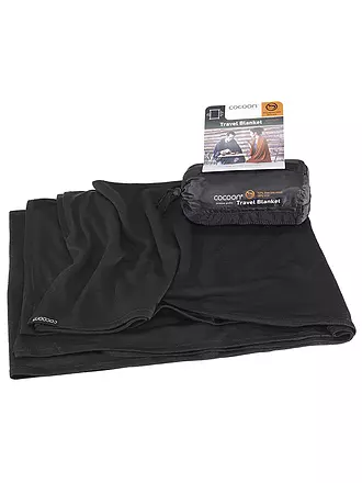 COCOON | Reisedecke Travel Blanket Merino Wool/Silk 180*140CM | schwarz