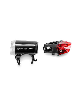 CUBE | RFR Fahrrad-Beleuchtungsset Tour 35 USB Strap StVZo | schwarz