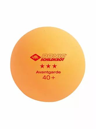 DONIC SCHILDKRÖT | Tischtennisball 3-Stern Avantgarde Poly 40+, 3 Stk. ORANGE | weiss