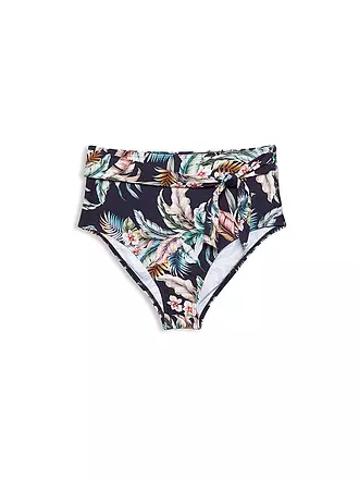 ESPRIT | Damen Bikinihose mit Tropical Print High Waist | blau