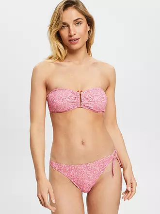 ESPRIT | Damen Bikinioberteil Bandeau mit Print wattiert | pink