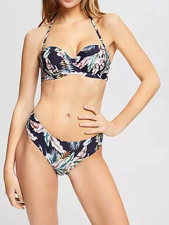 ESPRIT | Damen Bikinioberteil Bügel mit Tropical Print | blau