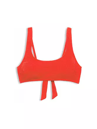 ESPRIT | Damen Bikinioberteil Crop mit wattierten Cups | rot