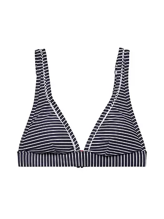 ESPRIT | Damen Bikinioberteil Wattiertes Top mit Streifen | blau