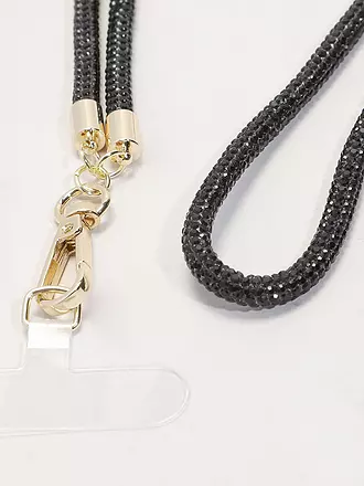 FIGLIA | Handykette Sparkling Black | silber