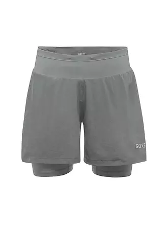 GORE | Damen Laufshort 2in1 R5 | hellgrau