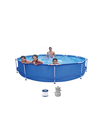 HAPPY PEOPLE | Stahlrahmen Pool Set 360 x 76 cm | blau