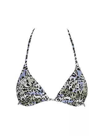 HOT STUFF |  Damen Bikinioberteil Triangel Print | hellgrün