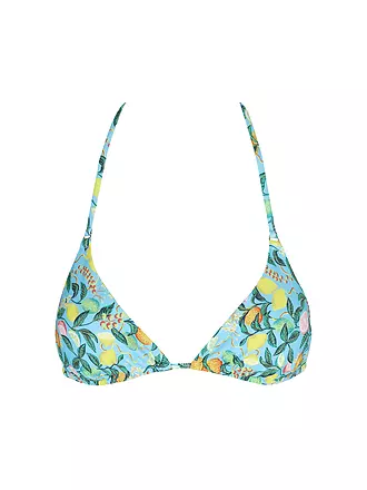 HOT STUFF |  Damen Bikinioberteil Triangel Print | hellblau