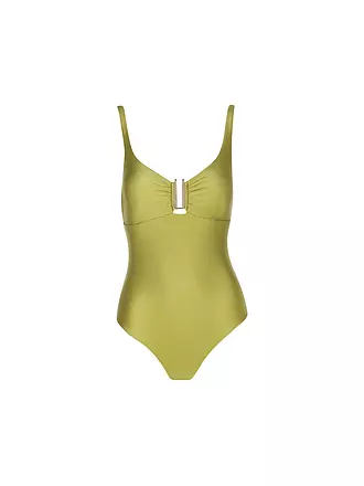 HOT STUFF | Damen Badeanzug mit Spange | grün