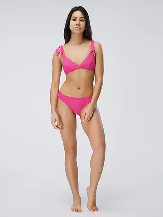 HOT STUFF | Damen Bikinioberteil mit Maschen Solids | schwarz