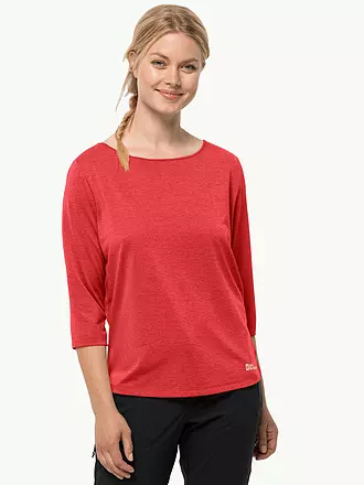 JACK WOLFSKIN | Damen Funktionsshirt Jwp 3/4 | rot