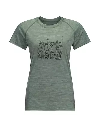 JACK WOLFSKIN | Damen Funktionsshirt Kammweg Graphic | olive