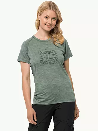 JACK WOLFSKIN | Damen Funktionsshirt Kammweg Graphic | olive