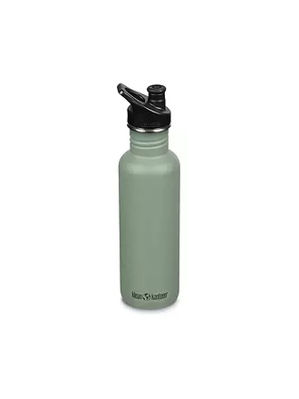 KLEAN KANTEEN | Edelstahl Trinkflasche Classic 800ml Sport Cap Black | hellgrün