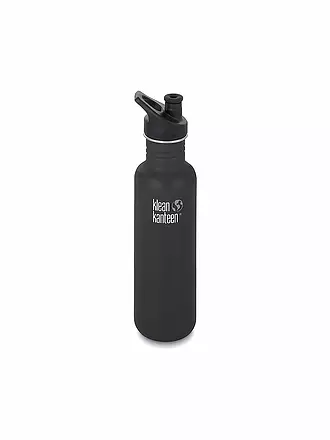 KLEAN KANTEEN | Edelstahl Trinkflasche Classic 800ml Sport Cap Sea Spray | schwarz