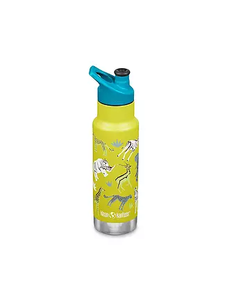 KLEAN KANTEEN | Kinder Trinkflasche Classic Slim 12 oz (355 ml) mit Sport Cap | gelb