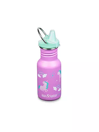 KLEAN KANTEEN | Kinder Trinkflasche Classic einwandig 12 oz (355 ml) mit Sport Cap | lila