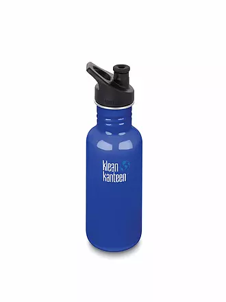KLEAN KANTEEN | Trinkflasche Classic einwandig 18 oz (532 ml) mit Sport Cap | blau