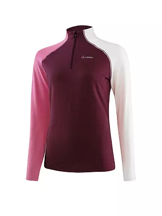 LÖFFLER | Damen Unterzieh Zipshirt TRANSTEX® Coblo | dunkelrot