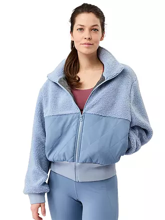 MANDALA | Damen Kapuzenjacke Warm Up Bomber | hellblau