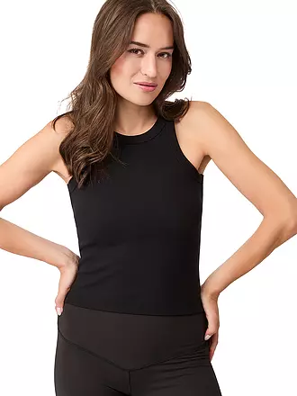 MANDALA | Damen Yoga Tank Boy Top | schwarz