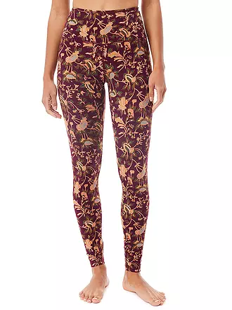 MANDALA | Damen Yoga Tight Printed | dunkelrot