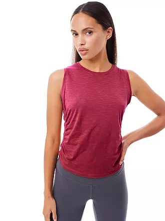 MANDALA | Damen Yoga Top Side Ruffled | rosa