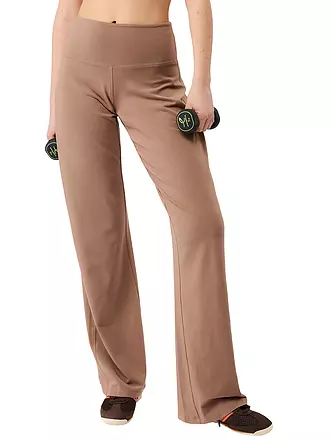 MANDALA | Damen Yogahose Wide Leg | hellbraun
