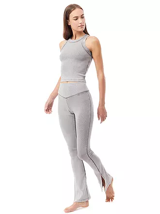 MANDALA | Damen Yogatank Florida Cropped | grau