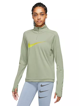 NIKE | Daman Laufshirt Dri-FIT Swoosh | olive
