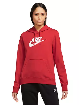 NIKE | Damen Kapuzenpullover Sportswear Club Fleece | schwarz