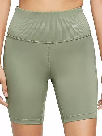 NIKE | Damen Laufshort Dri-FIT Mid-Rise Ribbed Panel | olive