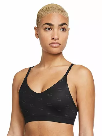 NIKE | Damen Sport-BH Air Dri-FIT Indy Low Support | schwarz