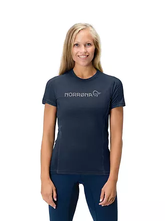 NORRØNA | Damen Funktionsshirt falketind  equaliser merino round Neck | dunkelblau