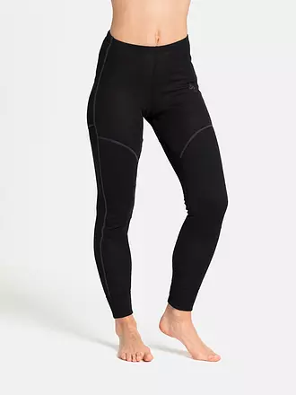 ODLO | Damen Funktionshose ACTIVE X-WARM ECO Base Layer | schwarz