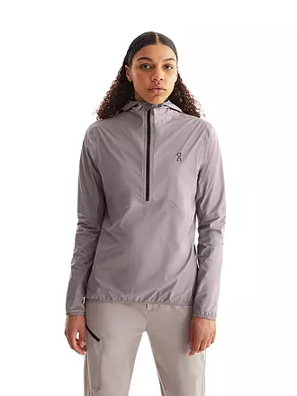 ON | Damen Wanderjacke Anorak Waterproof Hoodie | grau