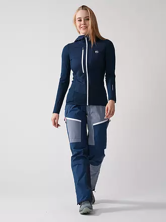 ORTOVOX | Damen Fleecejacke Fleece Grid Hoodie | petrol