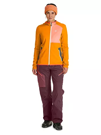 ORTOVOX | Damen Fleecejacke Hoodie | orange