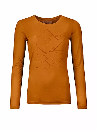 ORTOVOX | Damen Funktionsshirt 185 Merino Tangram | orange