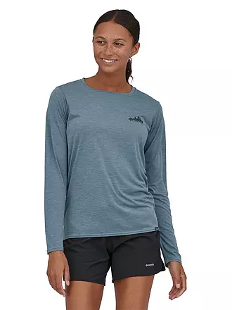 PATAGONIA | Damen Funktionsshirt Long-Sleeved Capilene® Cool Daily Graphic | blau