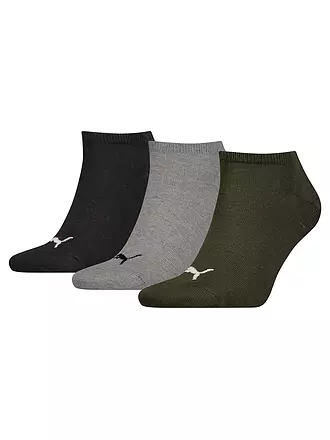 PUMA | Damen 3er Pkg. Sneaker-Socken Invisible | olive